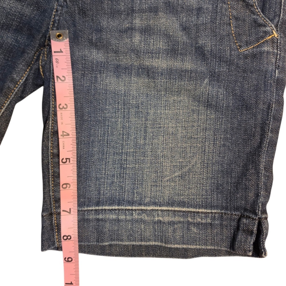 American Eagle Womens Vintage Dark Wash Low Rise Denim Bermuda Shorts Size 4 - Picture 5 of 8